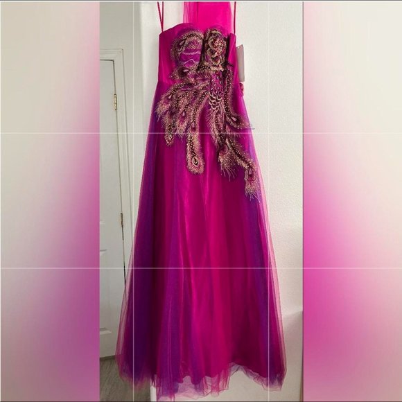 Women's Pink and Purple Dress